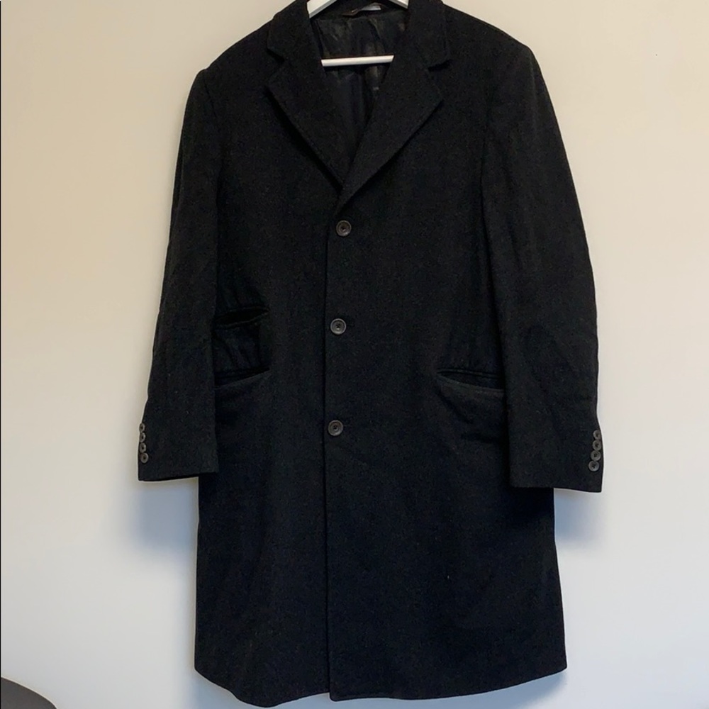 Joseph Abboud gray pea coat sz 40 R